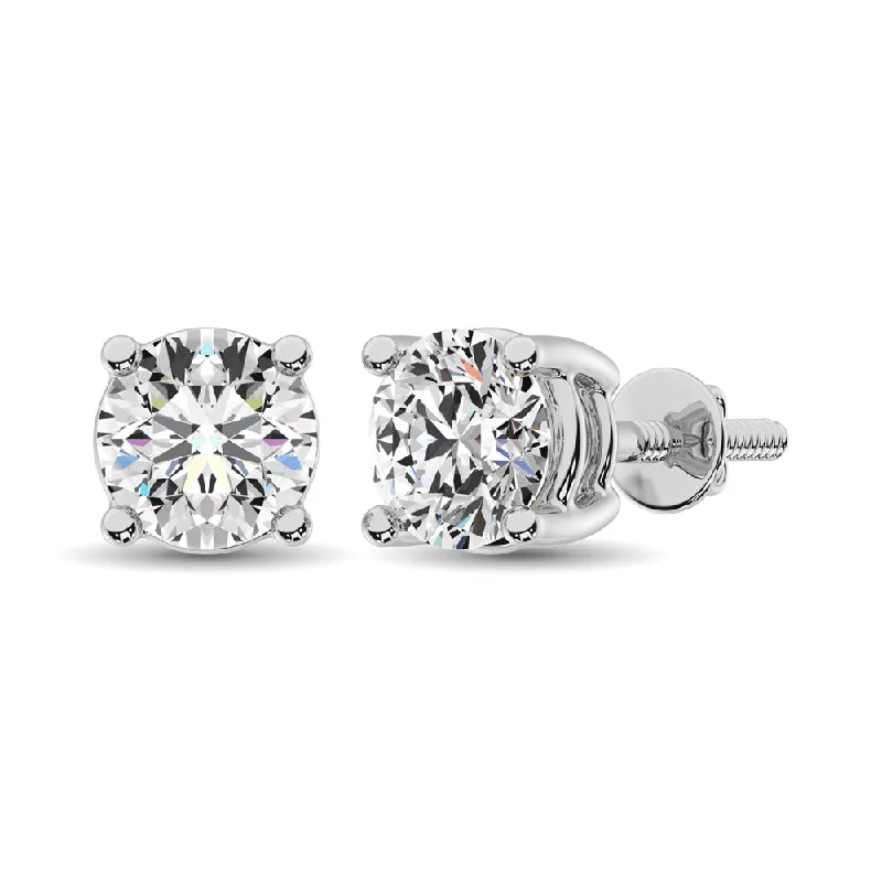 Women’s vintage engagement rings-14K White Gold Lab Grown Diamond 1/2 Ct.Tw. Solitaire Studs