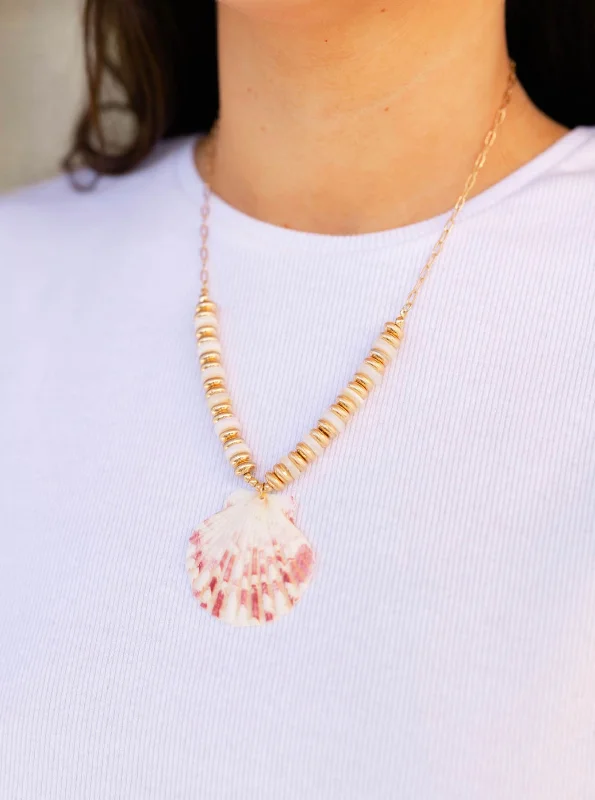 Women’s gold choker necklaces-Shell Treasure Necklace