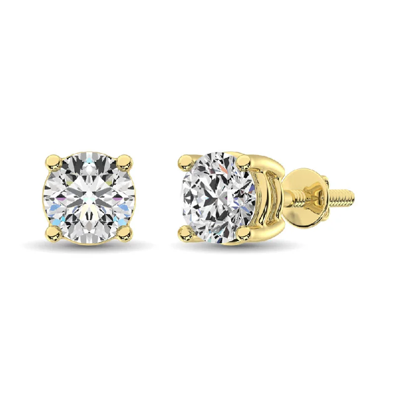 Women’s pear-shaped engagement rings-14K Yellow Gold Lab Grown Diamond 1/2 Ct.Tw. Solitaire Studs