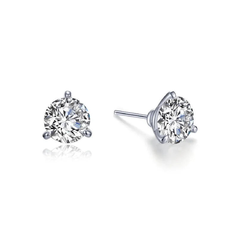 Women’s rhinestone earrings-Lafonn Simulated Diamond 2.0ct Martini Stud Earrings E0205CLP00