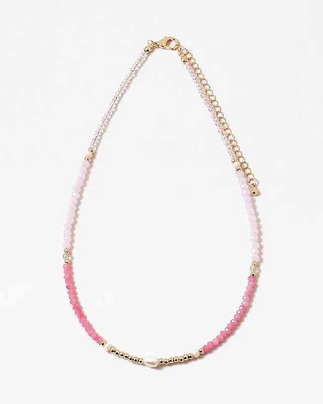 Women’s moonstone necklaces-Pink Watermelon Necklace