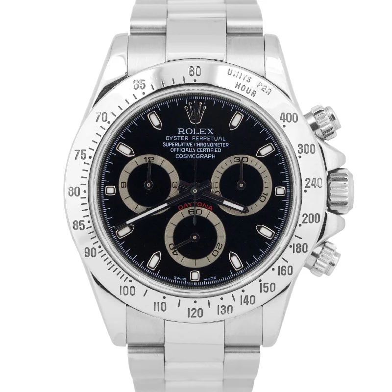 Unisex budget-friendly watches-Rolex Daytona Cosmograph BLACK 40mm Stainless Steel REHAUT Oyster 116520 Watch