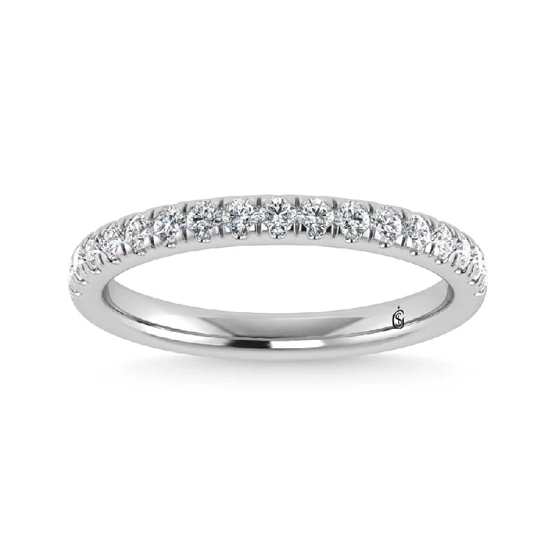 Women’s diamond engagement rings-14K White Gold Lab Grown Diamond 1/3 Ct.Tw. Band