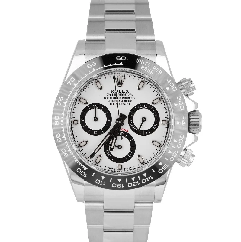 Unisex leather band watches-NEW PAPERS Rolex Daytona Cosmograph 40mm PANDA Stainless Watch 116500 LN BOX