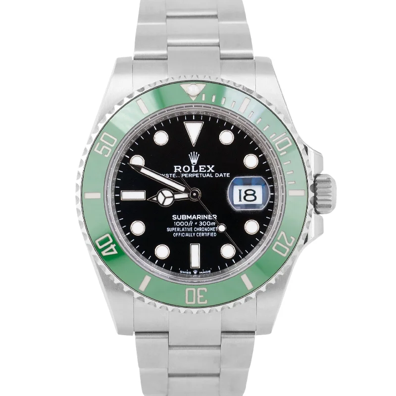 Unisex water-resistant watches-2023 NEW PAPERS Rolex Submariner 41mm Date GREEN KERMIT Watch 126610 LV BOX