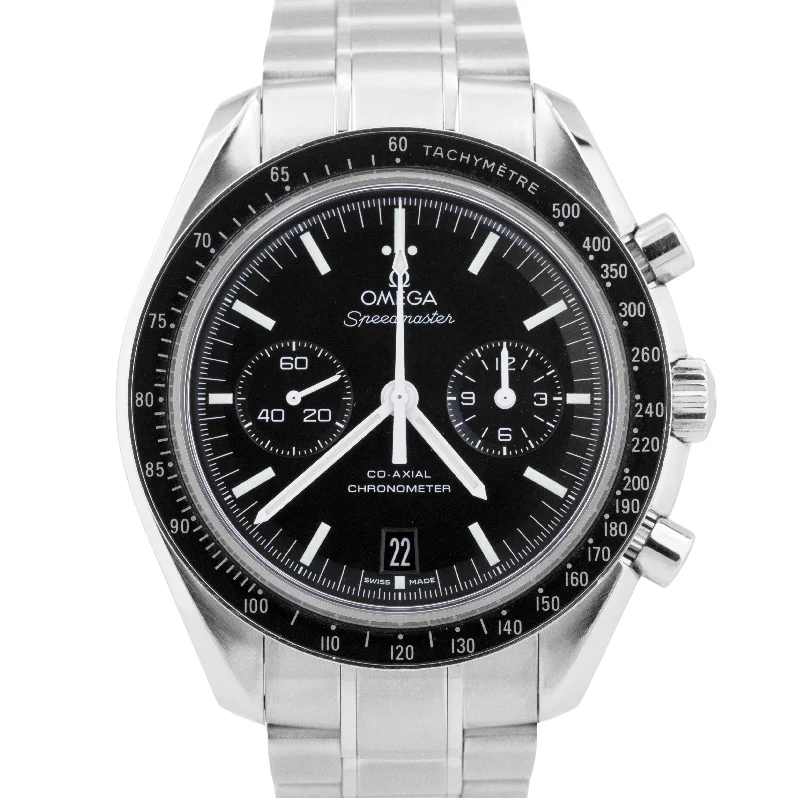 Unisex water-resistant watches-Omega Speedmaster Two Counters 44.25mm Black Steel Watch 311.33.44.51.01.001