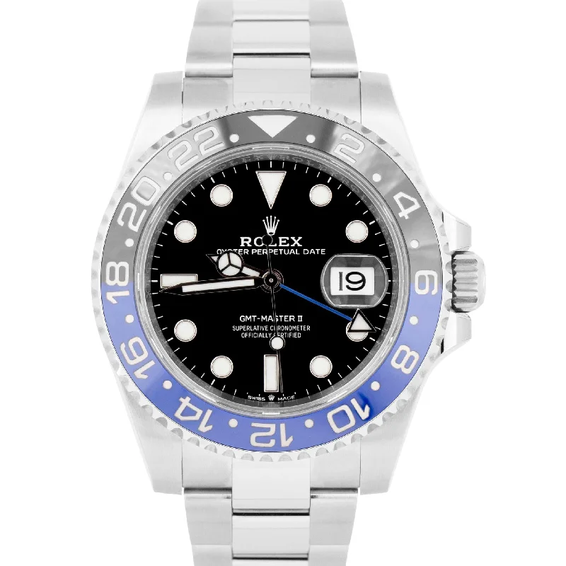 Unisex precision timepieces-NEW SEPT 2024 PAPERS Rolex GMT-Master II BATMAN OYSTER 40mm 126710 BLNR BOX