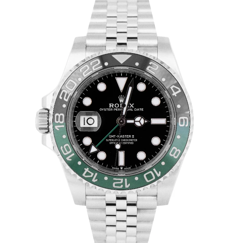 Unisex bright dial watches-STICKERED NOV 2024 PAPERS Rolex GMT-Master II SPRITE Jubilee 126720 VTNR BOX