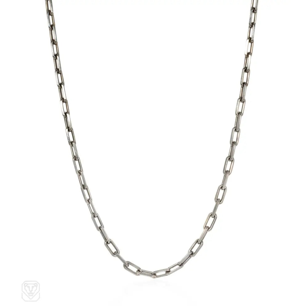 Women’s monogrammed necklaces-Cartier paper-link chain necklace