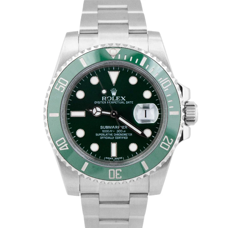 Unisex military design watches-MINT PAPERS Rolex Submariner Date Hulk Green Ceramic Steel Watch 116610 LV BOX