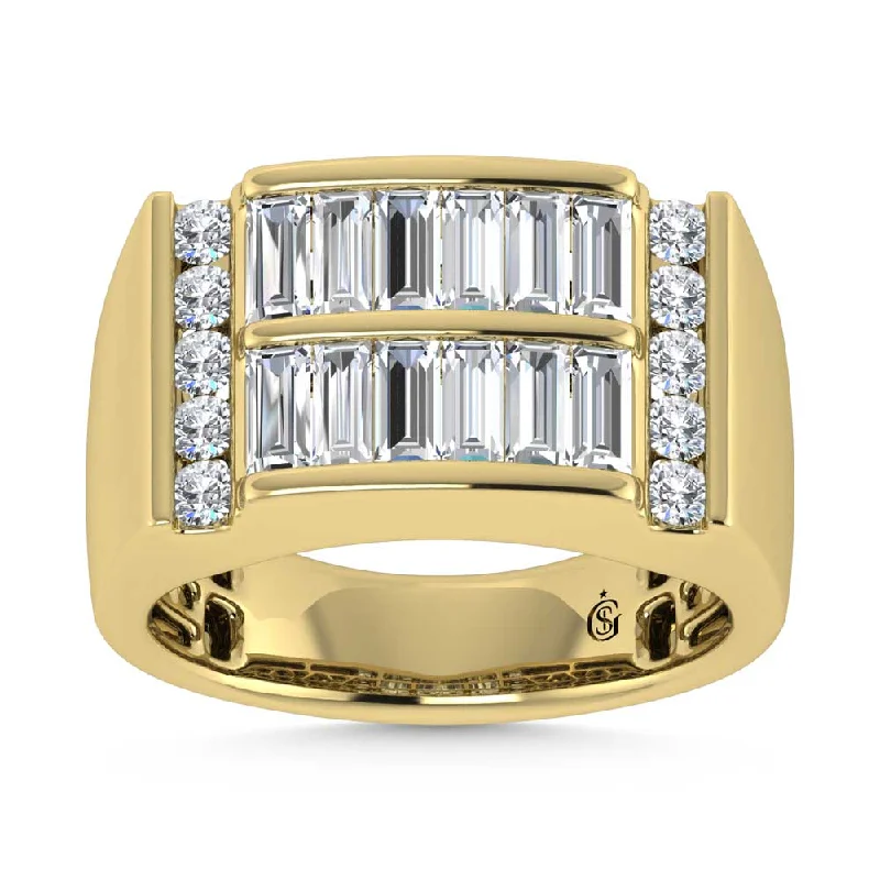 Women’s filigree engagement rings-14K Yellow Gold  1 5/8 Ct.Tw. Lab Grown Diamond Mens Ring