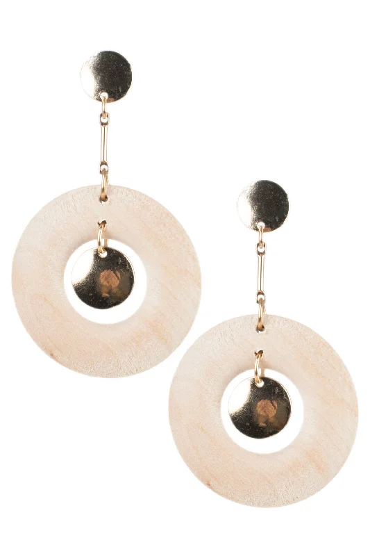 Women’s trendy earrings-Double Round Drop Earrings