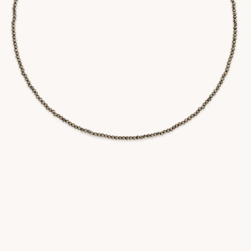 Women’s pearl necklaces-Ironstone Gemstone Necklace in 9k Gold