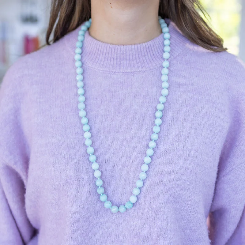 Women’s statement necklaces-Mint Gemstone Necklace