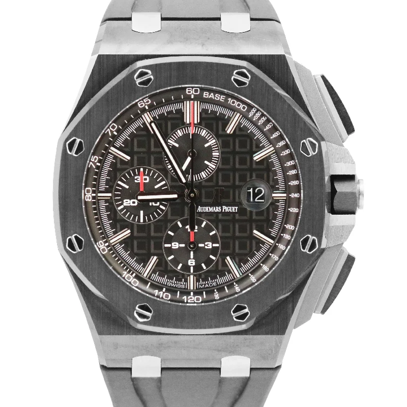 Unisex multi-function watches-Audemars Piguet Royal Oak Offshore 44mm BLACK CERAMIC 26402CE.OO.A002CA.01 Watch