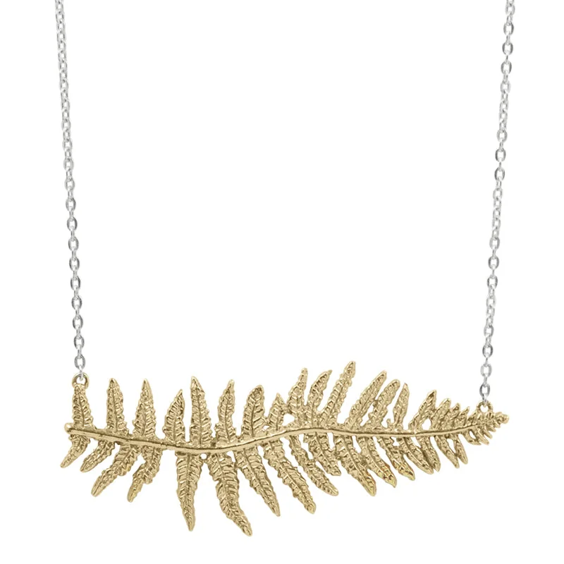 Women’s floral gold necklaces-Let's Be Fronds Necklace