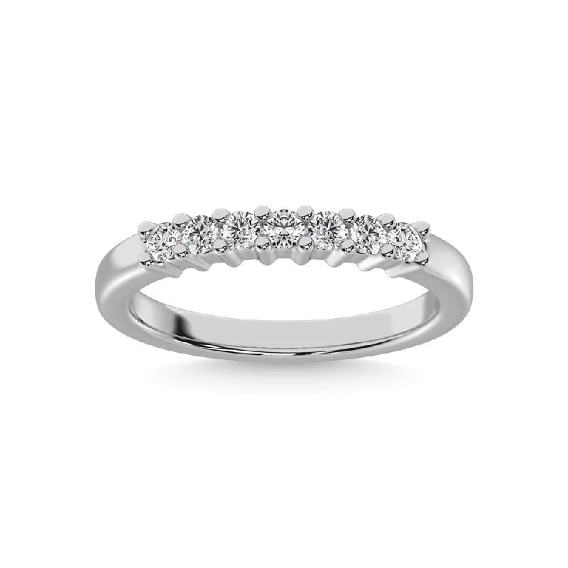 Women’s art deco diamond engagement rings-10K White Gold Lab Grown Diamond 1/2 Ct.Tw. Ladies Band