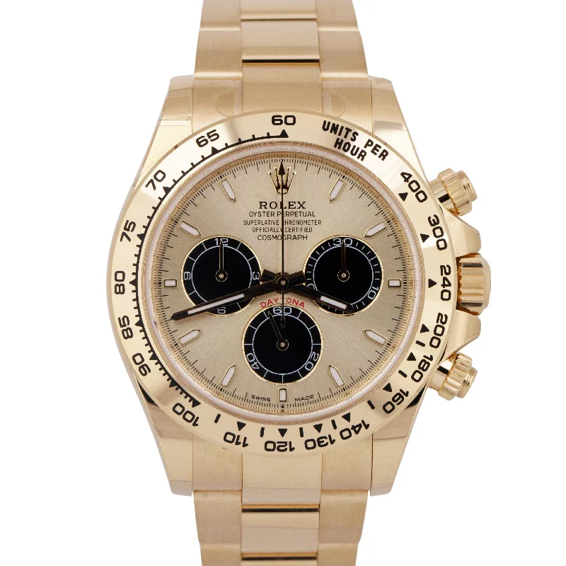 Unisex black watches-2023 NEW PAPERS Rolex Daytona 40mm Champagne 18K Gold YML Watch 126508 BOX