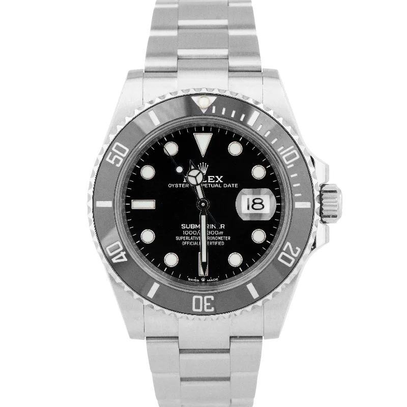 Unisex durable watches-UNWORN 2024 Rolex Submariner Date 41mm Stainless Ceramic Watch 126610 LN BOX