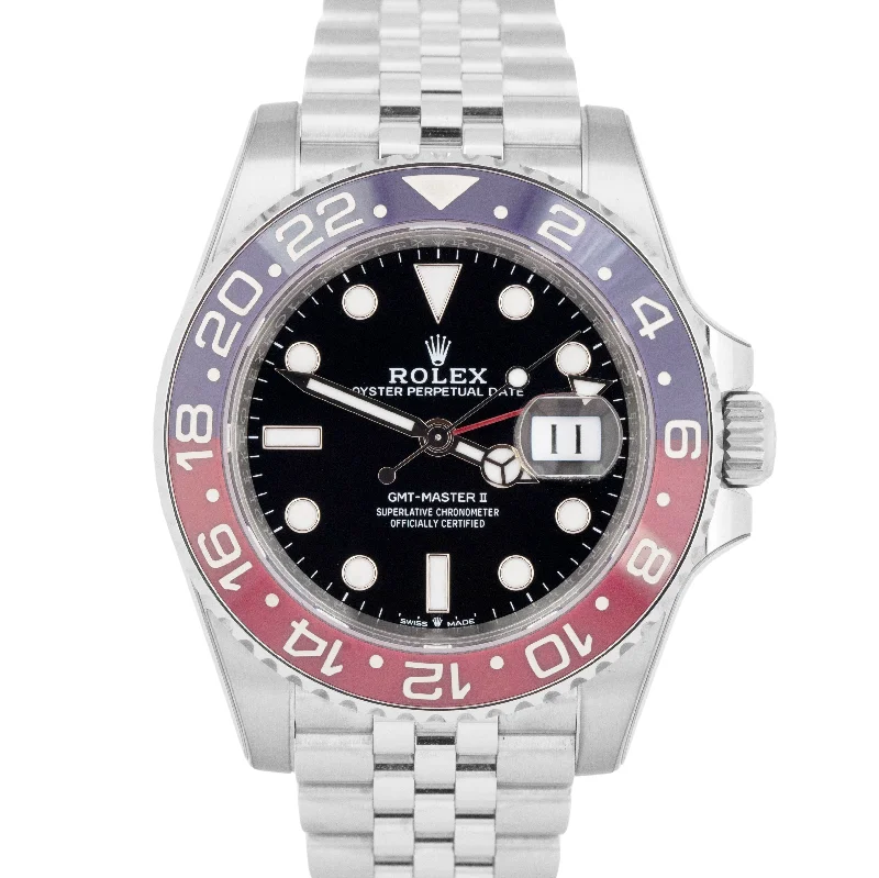 Unisex stylish watches-NEW STICKERS PAPERS Rolex GMT-Master II 126710 BLRO 40mm PEPSI JUBILEE Watch BOX