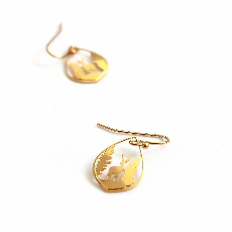 Women’s elegant earrings-Deer Earrings