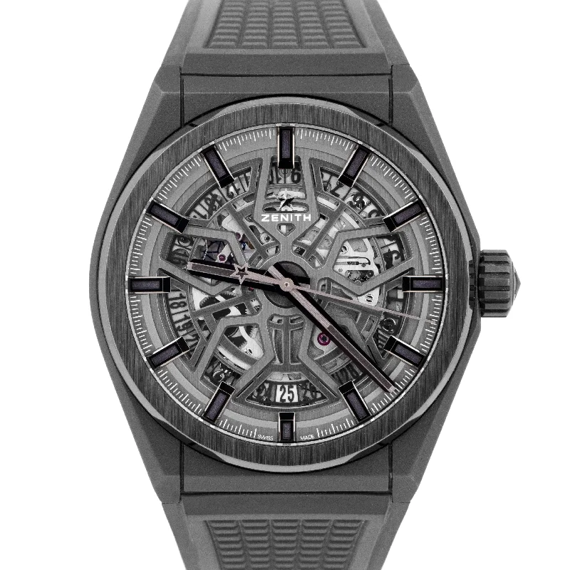 Unisex casual watches-MINT PAPERS Zenith Defy Classic Ceramic Skeleton Watch 49.9000.670/77.R782 BOX