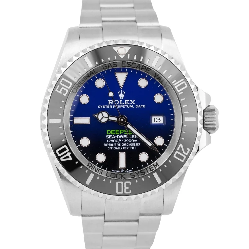 Unisex large face watches-MINT Rolex Sea-Dweller Deepsea 126660 JAMES CAMERON Blue Black Stainless 44mm