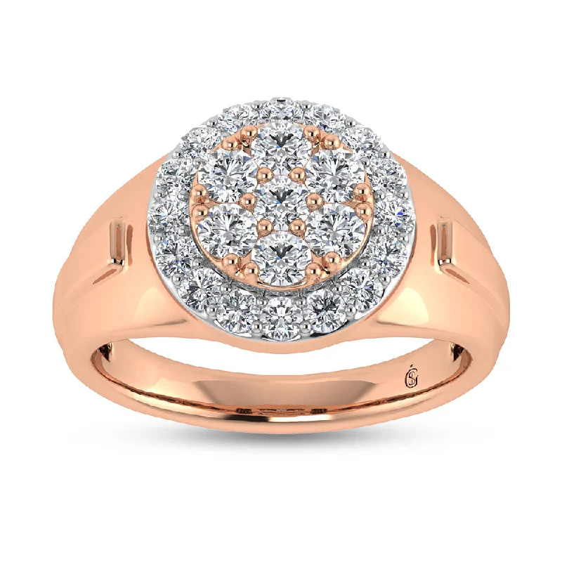 Women’s bold diamond engagement rings-14K Rose Gold Lab Grown Diamond 1 1/2 Ct.Tw. Mens Ring