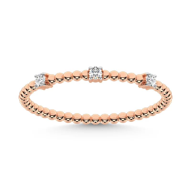 Women’s dazzling engagement rings-14K Rose Gold  Diamond 1/20 Ct.Tw. Stackable Band