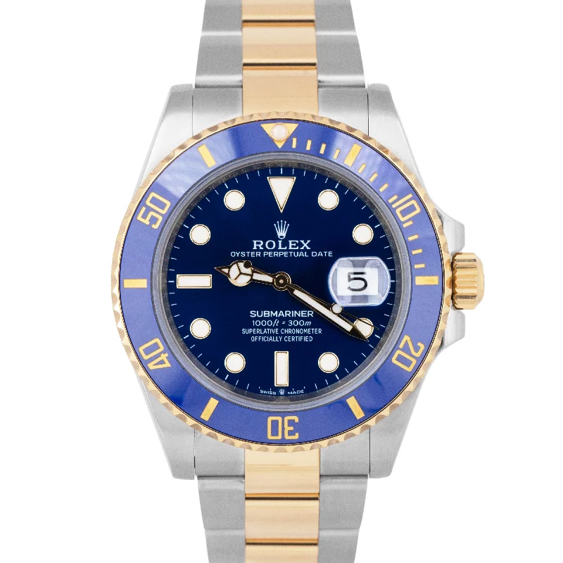 Unisex smart watches-2023 Rolex Submariner Date 41mm Ceramic Two-Tone 18K Yellow Gold Watch 126613 LB