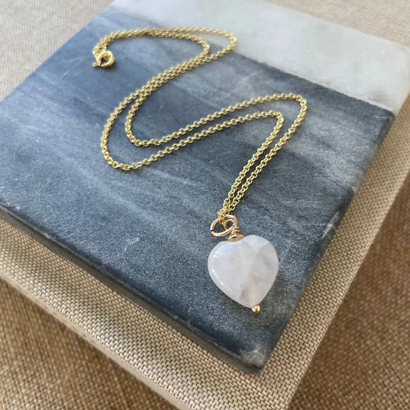 Women’s infinity heart necklaces-Cotton Candy Quartz Necklace