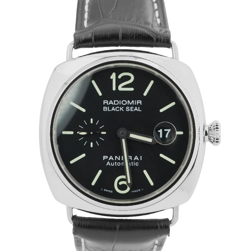 Unisex waterproof watches-MINT Panerai Radiomir Black Seal Automatic Leather PAM 287 45mm PAM00287 Watch