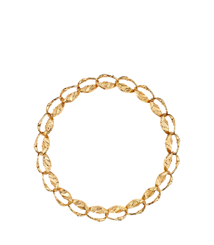 Women’s layered gold necklaces-Eroz Chain - 24 carat gold gilded