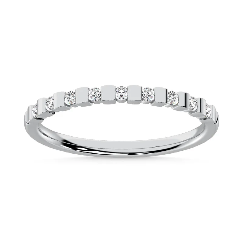 Women’s vintage engagement rings-14K White Gold  Diamond 1/8 Ct.Tw. Stackable Band