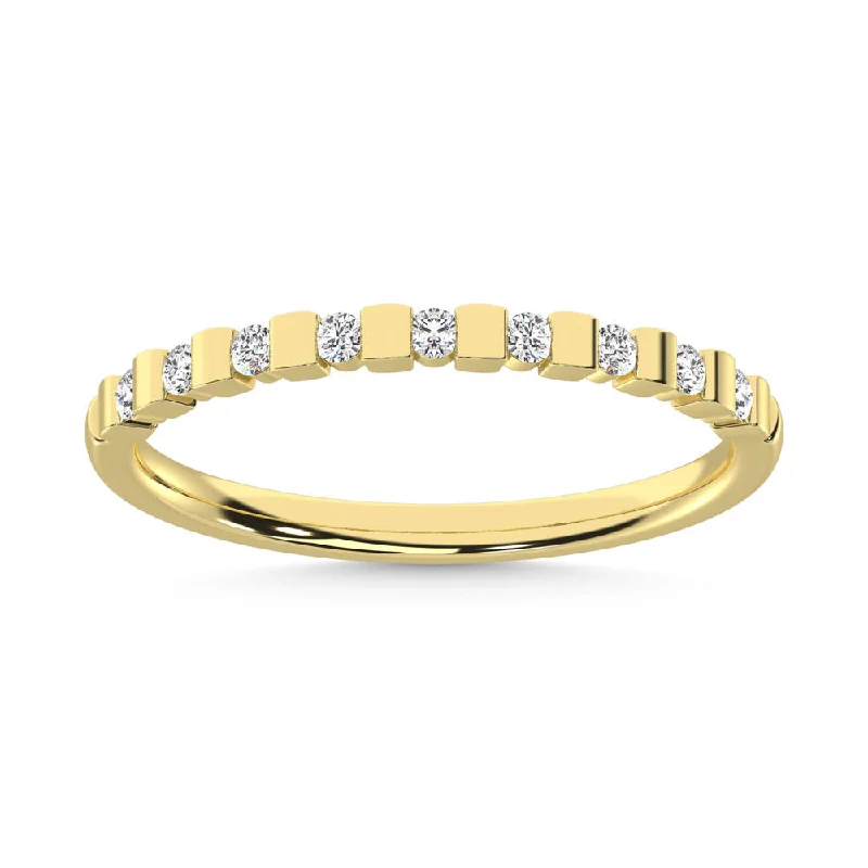 Women’s solitaire engagement rings-14K Yellow Gold  Diamond 1/8 Ct.Tw. Stackable Band