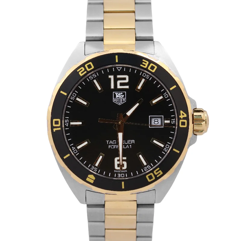 Unisex sleek watches-Tag Heuer Formula 1 Stainless Steel Gold Quartz 41mm WAZ1121.BB0879 Watch BOX