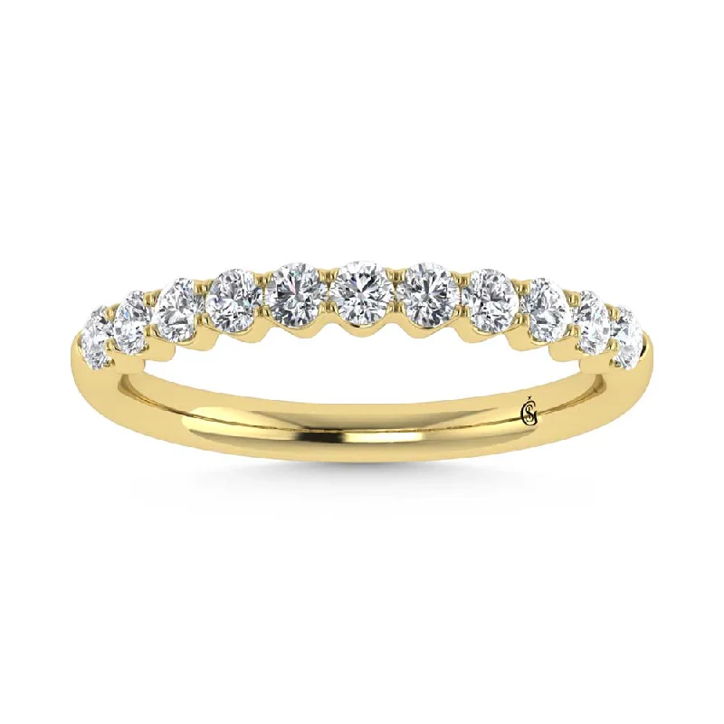 Women’s oval engagement rings-14K Yellow Gold Lab Grown Diamond 1/2 Ct.Tw. Band