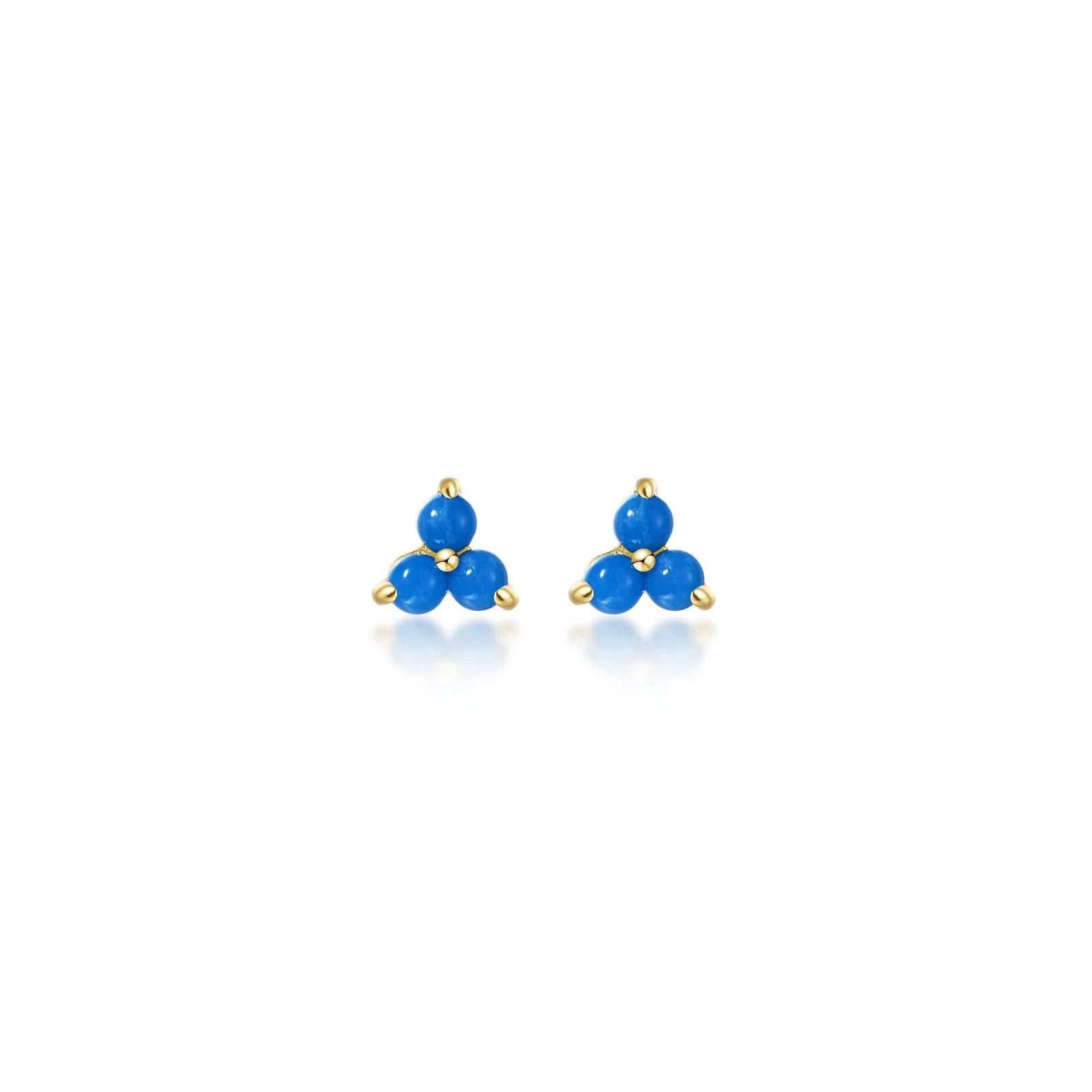 Women’s chic earrings-Lafonn Charming Turquoise Trinity Stud Earrings E0633TQG