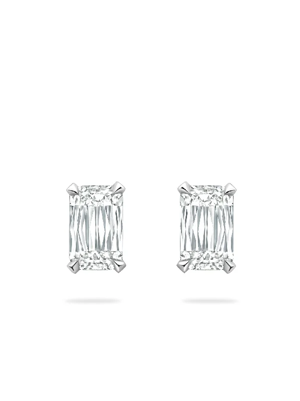 Women’s butterfly earrings-Ashoka Diamond Platinum Stud Earrings