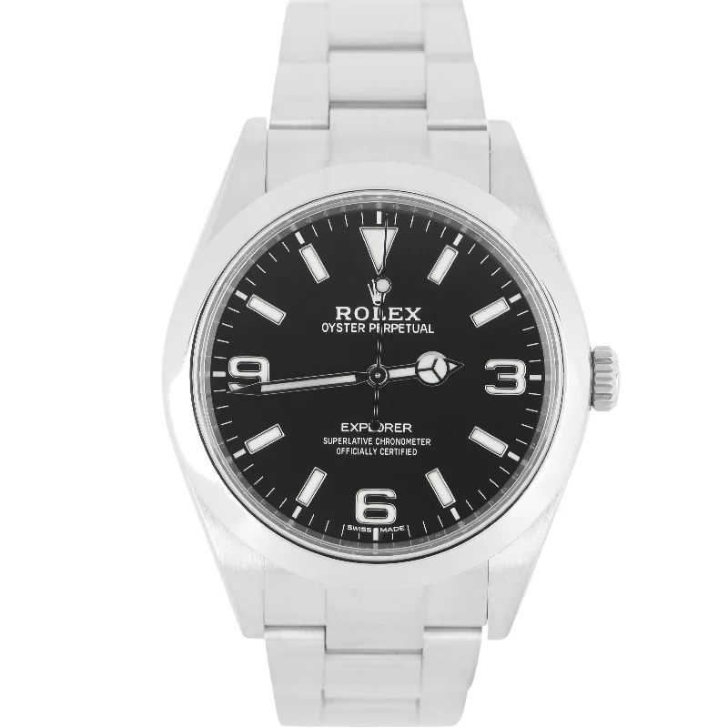 Unisex leather watches-Rolex Explorer MK2 3-6-9 Stainless Steel Black 39mm 214270 Oyster Watch