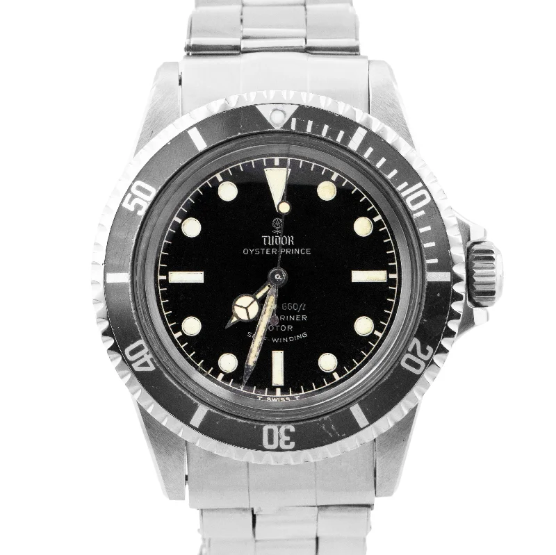 Unisex big dial watches-1965 Tudor Oyster Prince Submariner Stainless Steel MK5 Patina Dive Watch 7928