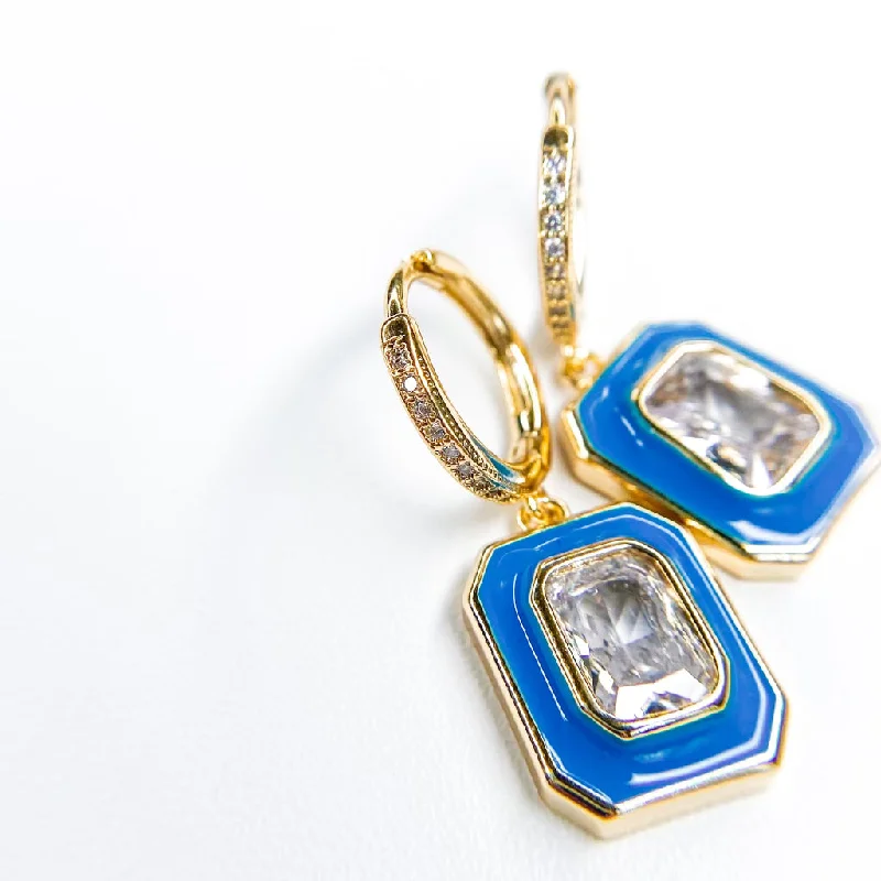 Women’s charm earrings-Connie Blue Earrings G8