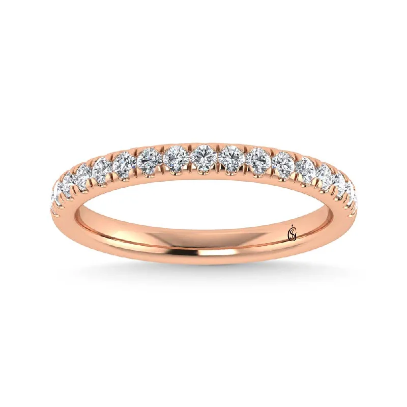 Women’s rose gold engagement rings-14K Rose Gold Lab Grown Diamond 1/3 Ct.Tw. Band