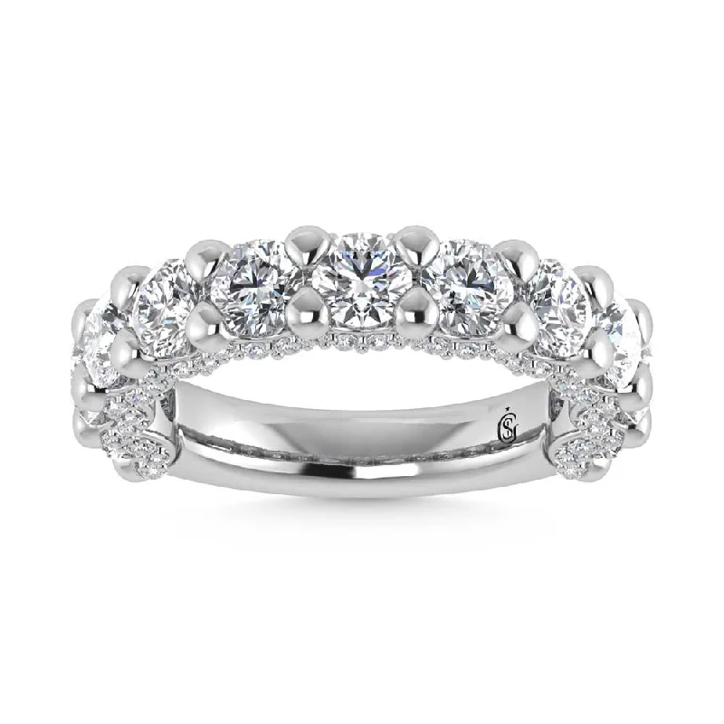 Women’s white diamond engagement rings-14K White Gold Lab Grown Diamond 2 5/8 Ct.Tw. Band