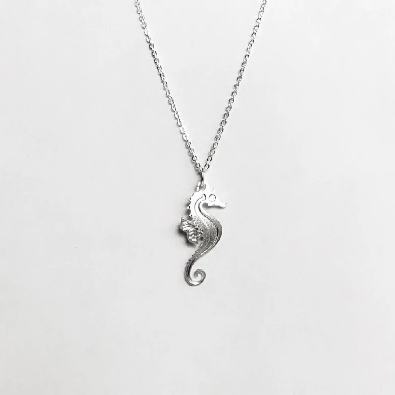 Women’s oval earrings-Seahorse Necklace