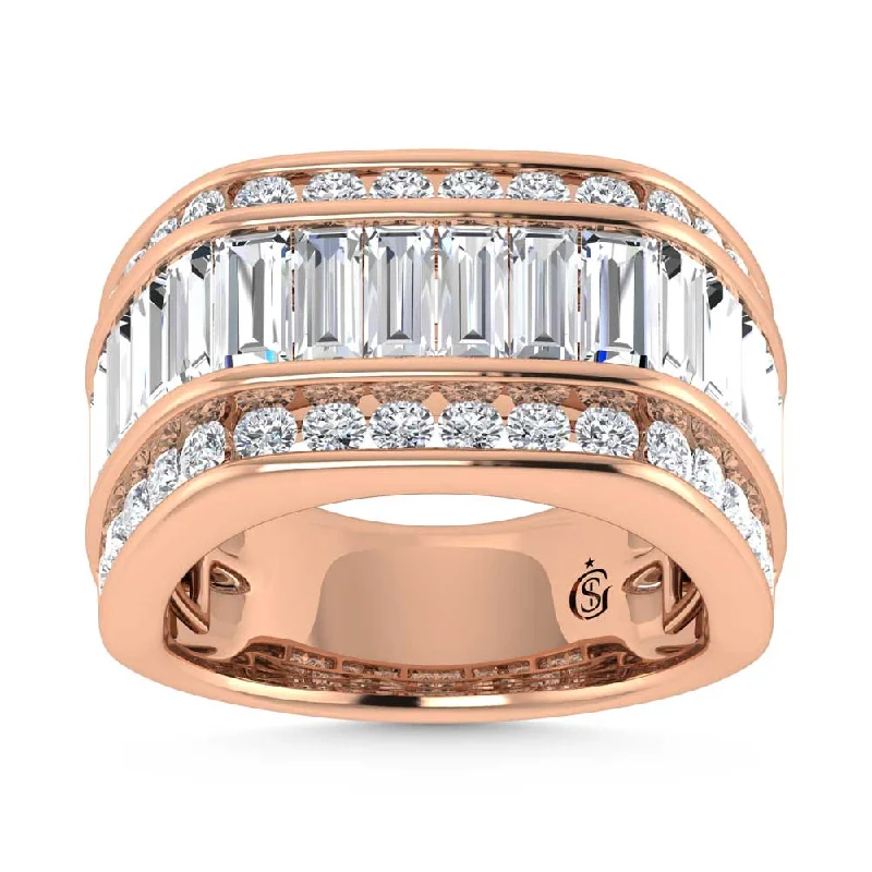 Women’s brilliant-cut engagement rings-14K Rose Gold  5 Ct.Tw. Lab Grown Diamond Mens Ring