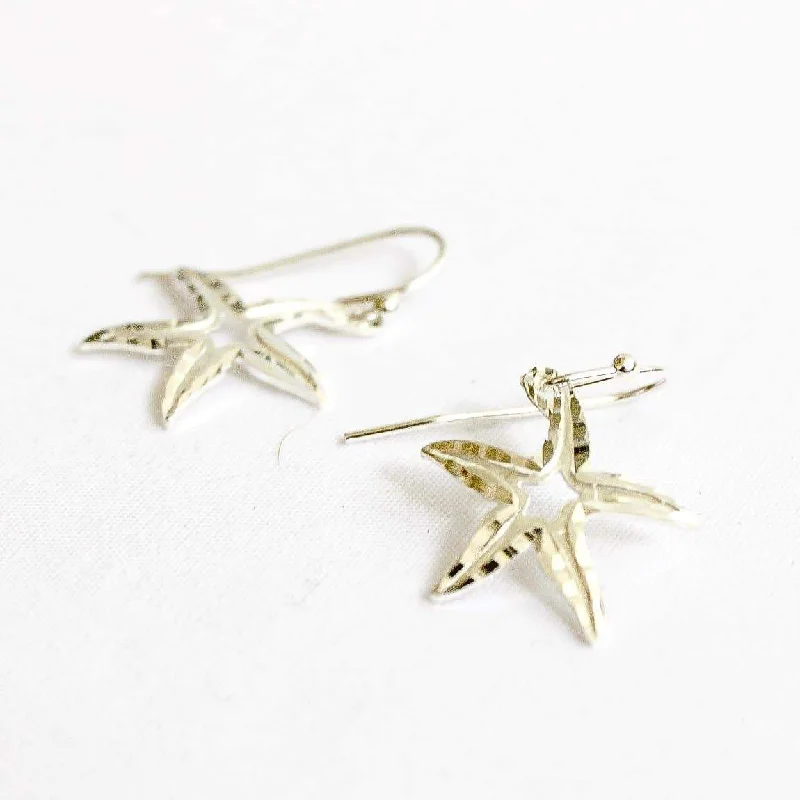 Women’s custom earrings-Starfish - Sterling Silver