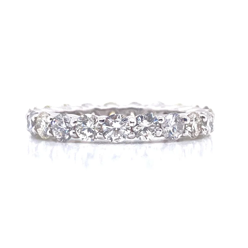 Women’s brilliant-cut engagement rings-14K White Gold Diamond Eternity Band