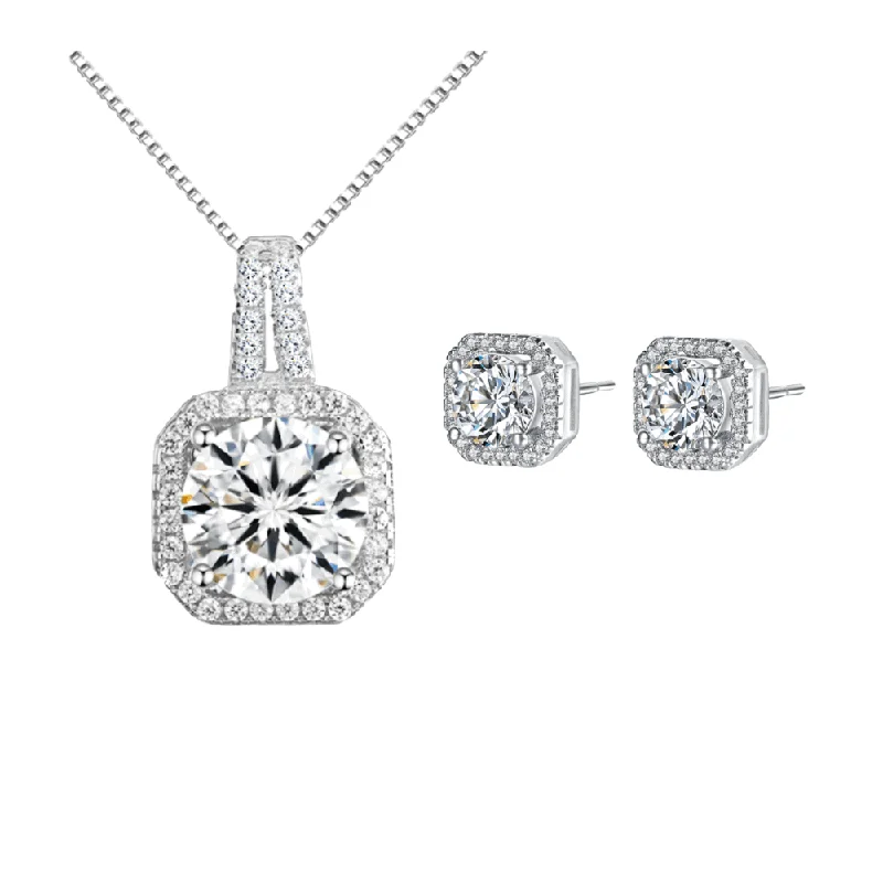 Women’s cubic zirconia necklaces-Katlyn Necklace and Earring Set