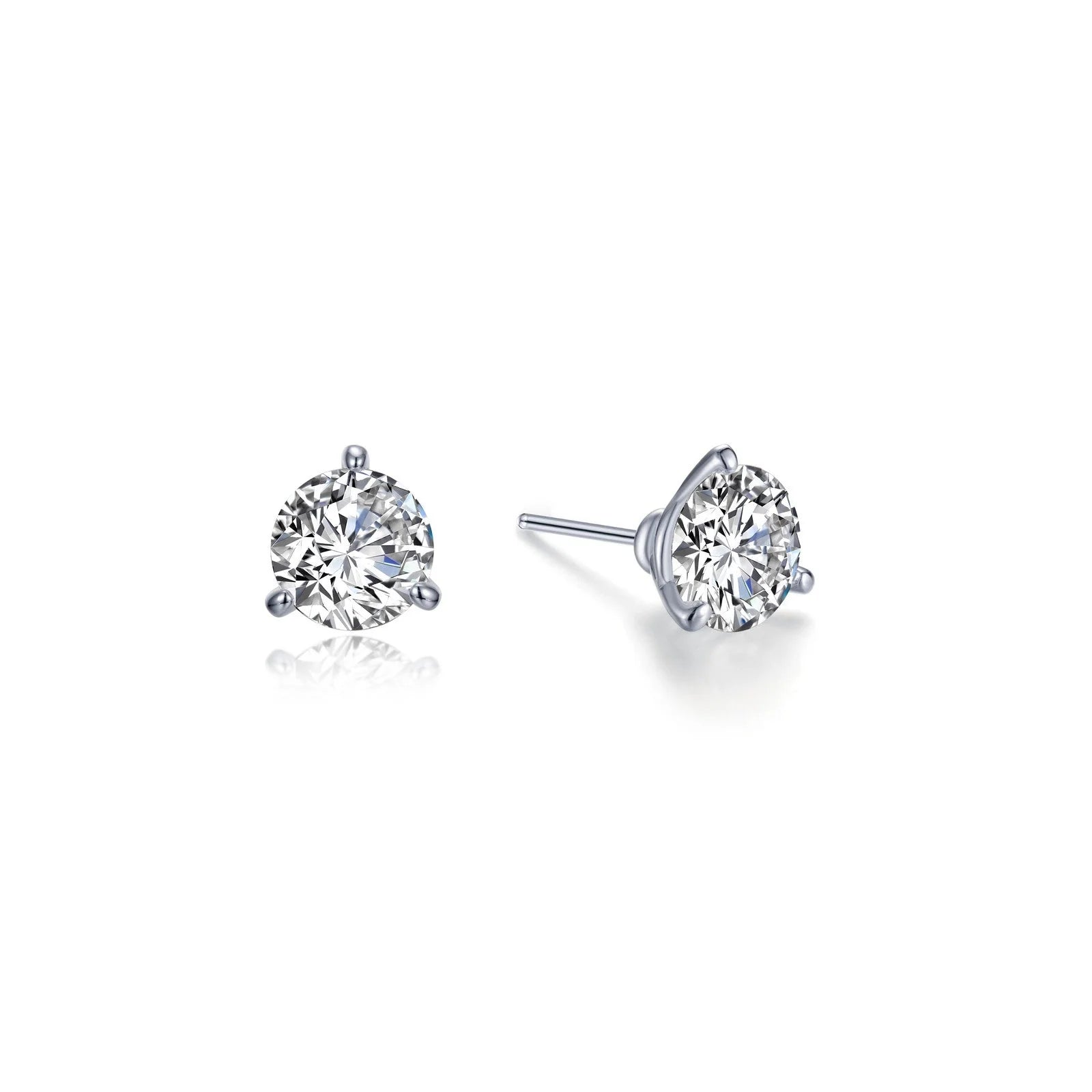 Women’s pearl drop earrings-Lafonn Simulated Diamond 0.50ct 3 Prong Stud Earrings E0405CLP00